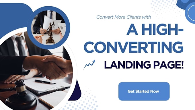 Gig Preview - Design a high converting, and user friendly landing page for a lawyer in 3 days