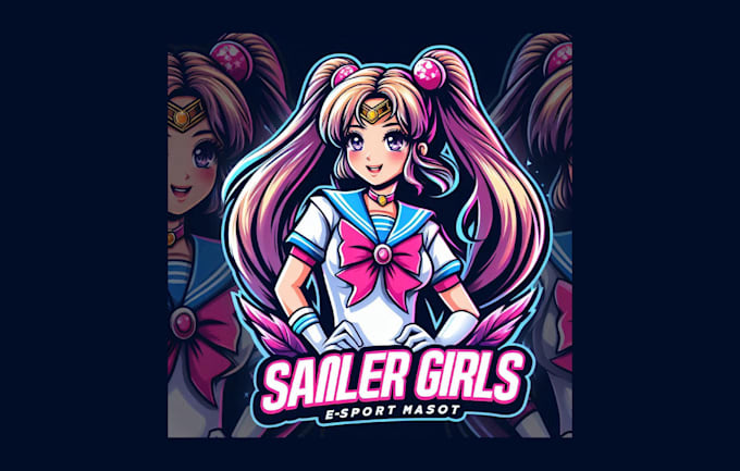 Gig Preview - Do amazing sailor girl esports mascot logo for your company