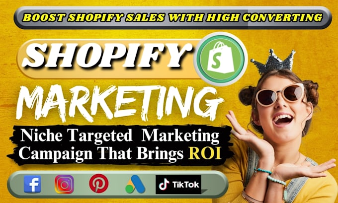 Gig Preview - Boost shopify sales with ecommerce dropshipping marketing, shopify ads promotion