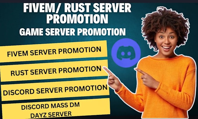 Gig Preview - Do rust, dayz fivem server promotion discord server promtion fivem server ads