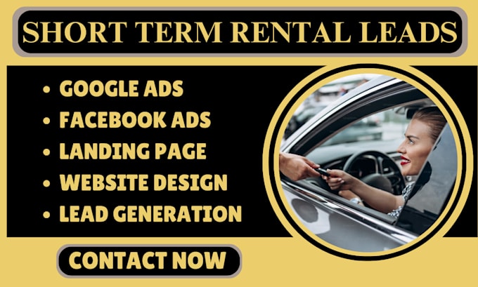 Gig Preview - Short term rental leads vacation rental leads airbnb rental leads facebook ads