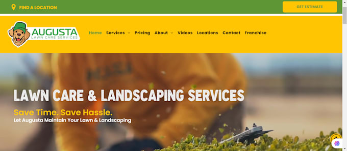 Gig Preview - Design lawncare website lawncare landing page landscaping landing page lawn care