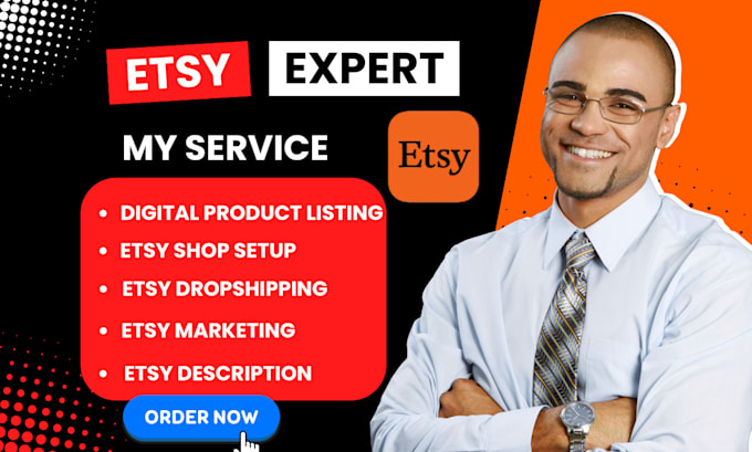 Bestseller - do etsy shopify print on demand etsy store setup and digital product listing