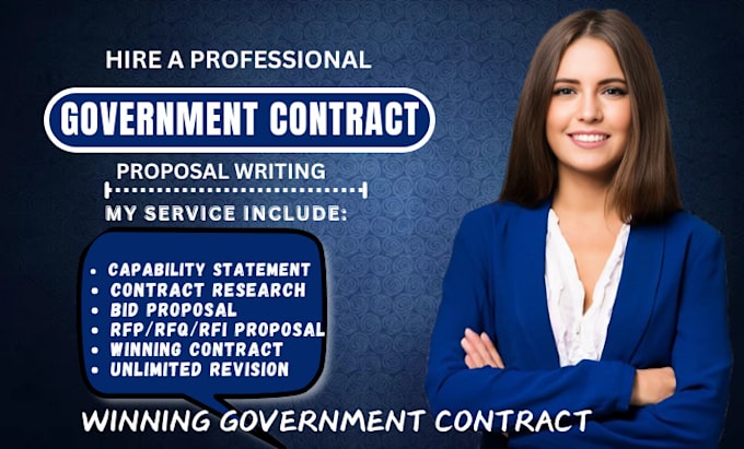 Bestseller - write your government contract proposal, capability statement,research, rfp,