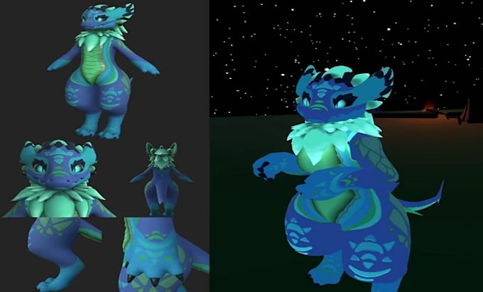 Bestseller - do custom vrchat avatar, furry avatar and 3d with full rigging