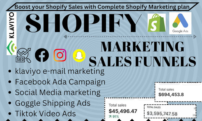 Gig Preview - Boost shopify sales, shopify marketing, shopify promotion, ecommerce marketing