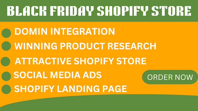 Gig Preview - Create black friday shopify store, dropshipping store,fix payment gateway