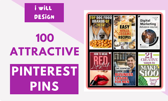 Gig Preview - Create 100 professional pinterest pins for your business