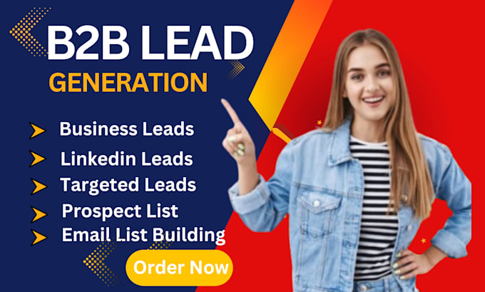 Gig Preview - Do b2b lead generation linkedin lead and targeted email list building