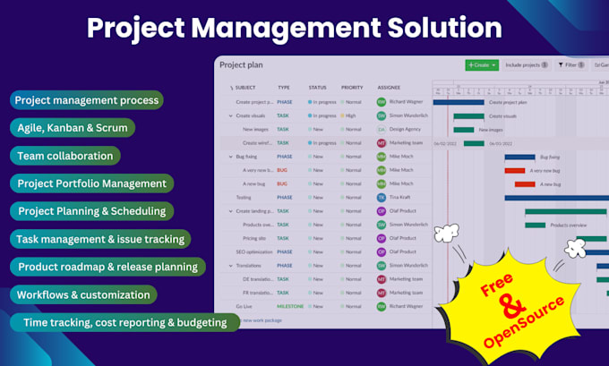 Gig Preview - Deploy and configure a free project management tool for your organization