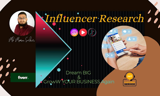 Gig Preview - Do research world best and top influencers at any platform