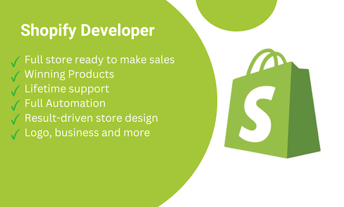 Gig Preview - Create a stunning shopify store website for you