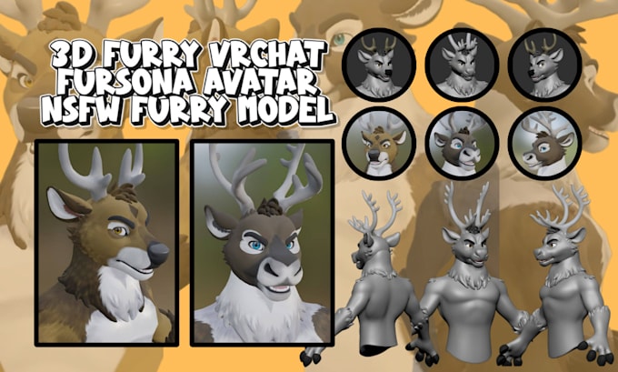 Gig Preview - Furry vrc avatar, vr game ar vr character, vrchat unity, upload vrc vrchat world