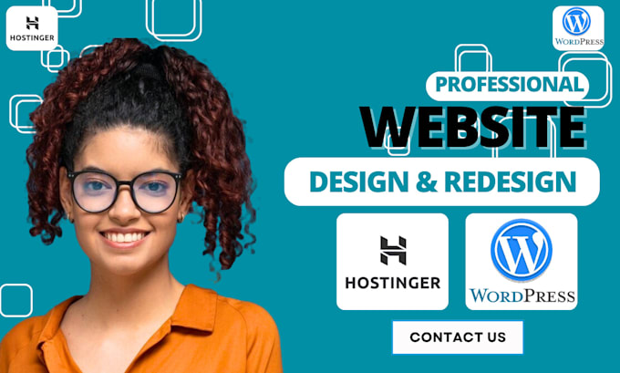 Gig Preview - Wordpress website redesign hostinger website design wordpress website hostinger