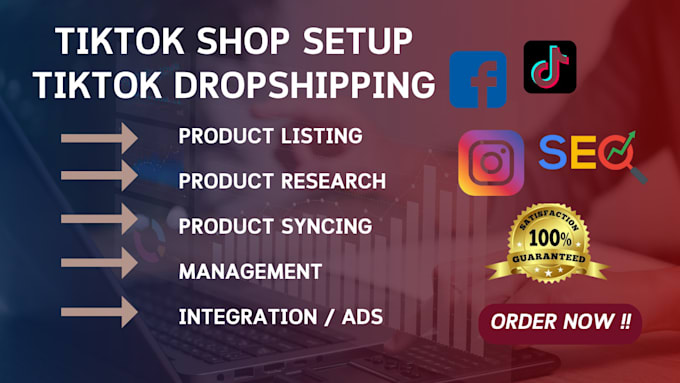 Gig Preview - Setup, fix, manage tiktok shop,tiktok shop ads, tiktok marketing on tiktok  shop