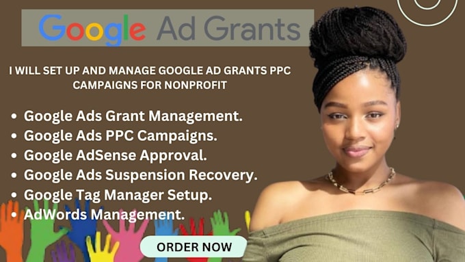 Gig Preview - Set up and manage google ad grants, create high converting ppc campaign