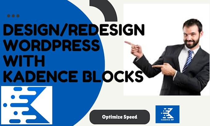 Gig Preview - Design wordpress website with kadence blocks