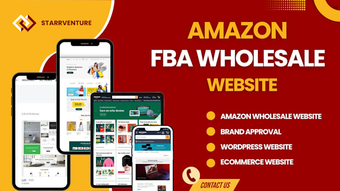 Gig Preview - Create amazon fba wholesale website for brand approval ecommerce product website