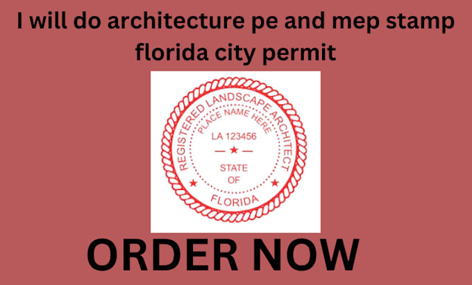 Gig Preview - Do architecture pe and mep stamp florida city permit