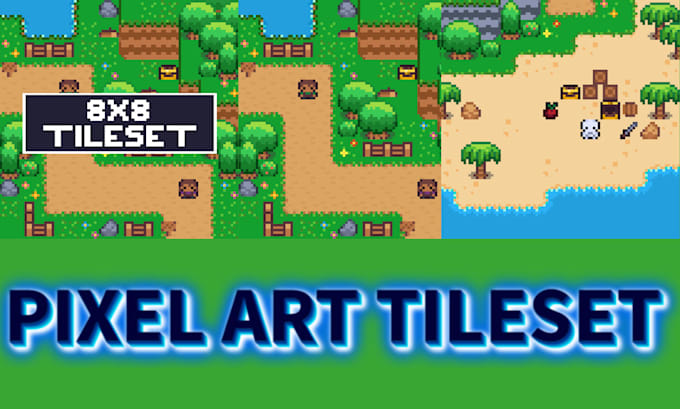 Gig Preview - Create pixel tileset background animation pixel environment landscape game art