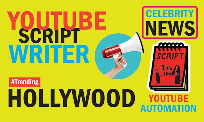 Gig Preview - Write video script writing for youtube channel, top 10 celebrity gossips