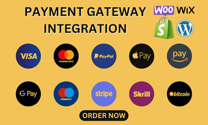 Gig Preview - Payment gateway integration for wix, wordpress, woocommerce and shopify