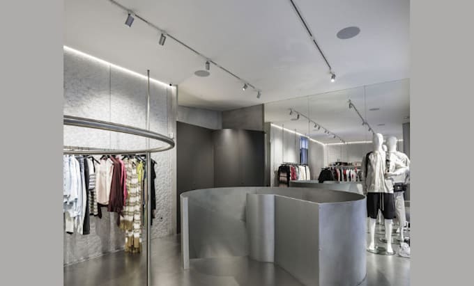 Gig Preview - Boutique interior design and retail store interior for commercial interior cgi