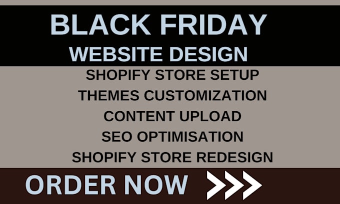 Gig Preview - Black friday shopify store black friday design christmas black friday