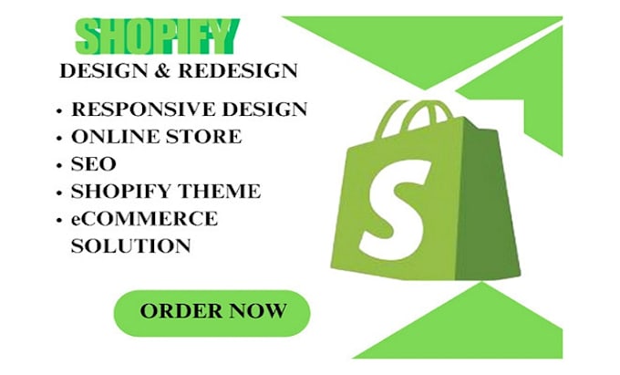 Gig Preview - Do shopify store design or shopify website design