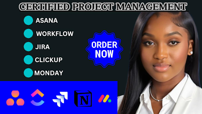 Gig Preview - Do project management on asana jira notion monday clickup