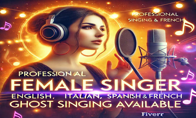 Gig Preview - Be your ghost singer female singer in english italian spanish and french