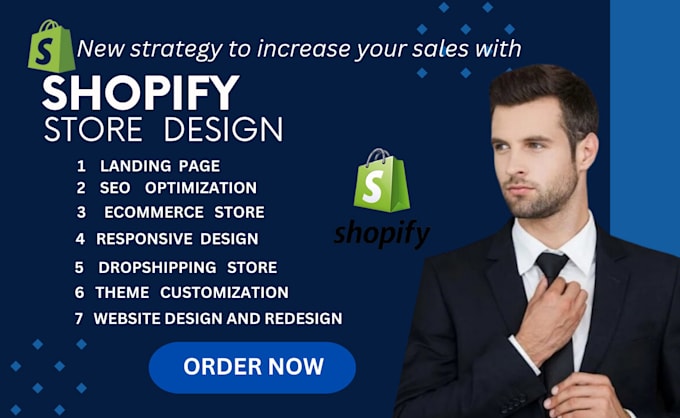 Gig Preview - Redesign shopify website and store for your shopify store