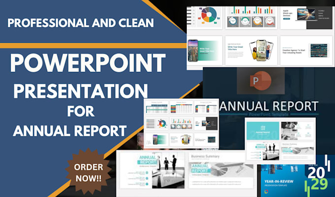 Gig Preview - Create annual report presentation with powerpoint presentation slide