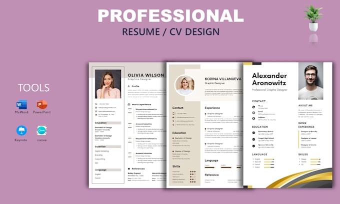 Gig Preview - Do professional resume design and cv design in 3 hr