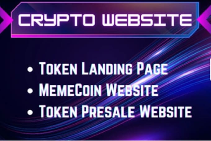 Gig Preview - Design crypto website, crypto landing page, meme coin website, ico pepe website