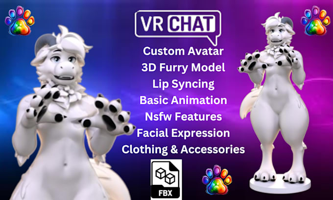 Bestseller - do custom vrchat avatar vrc avatar avis, 3d character vtuber model vroid