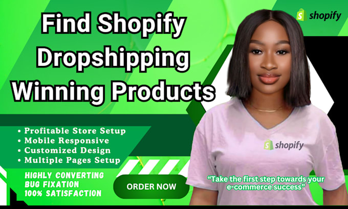 Gig Preview - Design, redesign shopify dropshipping, dropshipping store, fix shopify website