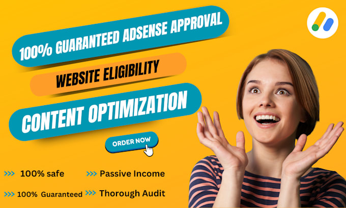 Gig Preview - Guaranteed google adsense approval for your website, fix adsense approval issues