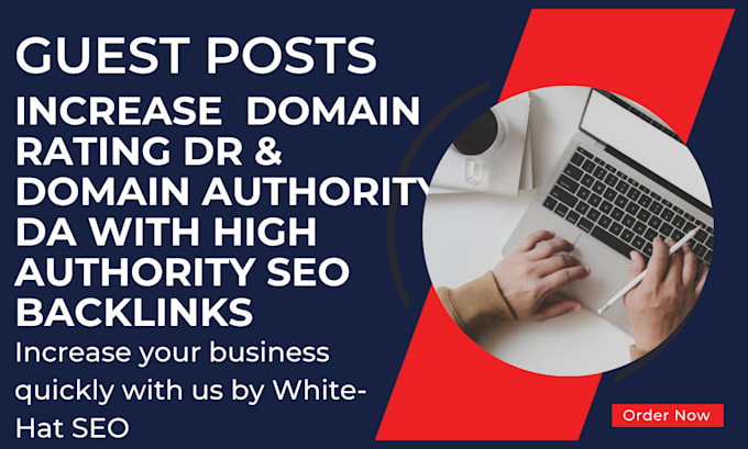 Gig Preview - Increase ahref domain rating dr, da using ha SEO backlinks