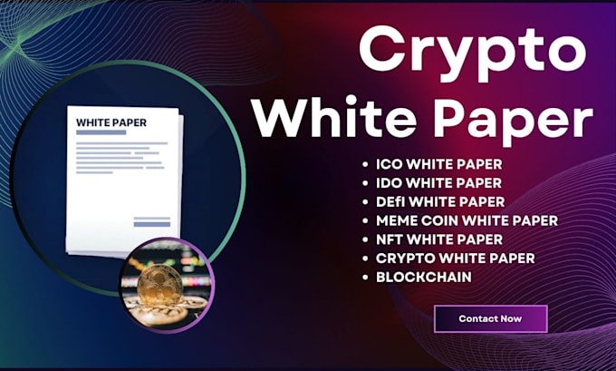 Gig Preview - Design crypto white paper, ico, gamefi defi, memecoin, nft infographics roadmap