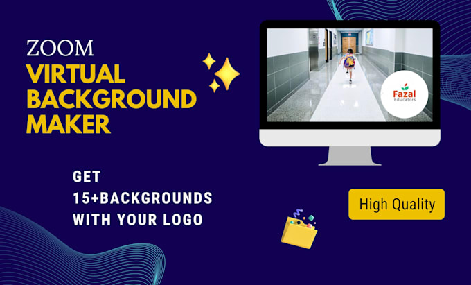 Gig Preview - Design fully customized zoom virtual backgrounds