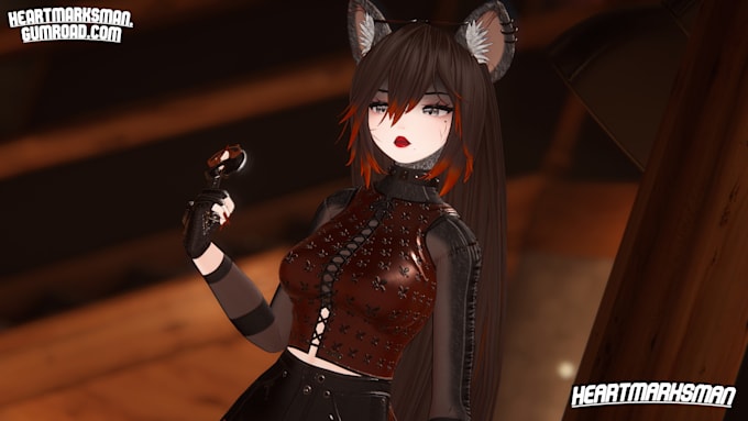 Gig Preview - Create high detailed 3d vrchat avatar and 3d vtuber, vrc, vroid anime model