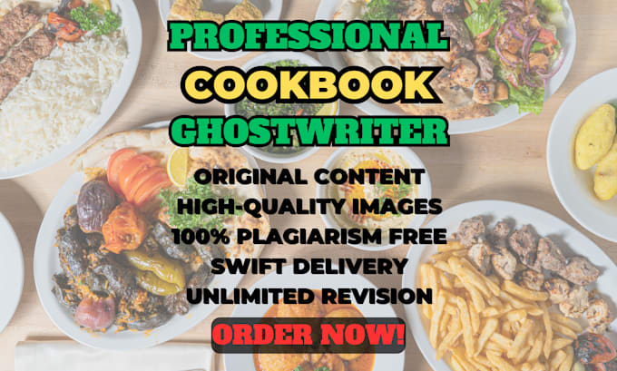 Gig Preview - Ghostwrite quality cookbook recipe book, do cookbook design, cookbook formatting