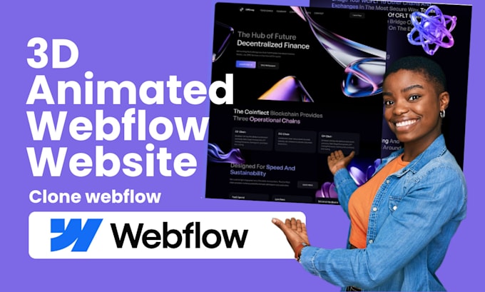 Bestseller - design an interactive and 3d animated webflow website