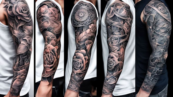 Gig Preview - Create custom tattoo design, tattoo sleeve