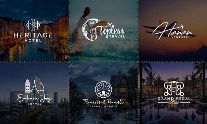 Gig Preview - Design luxury modern travel, vacation, model agency and hotel logo