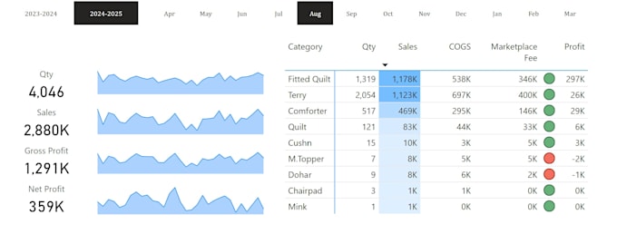 Gig Preview - Transform your data into powerful insights with custom power bi reports