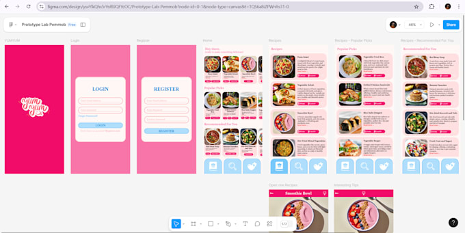 Gig Preview - Create interactive prototypes and wireframes in figma