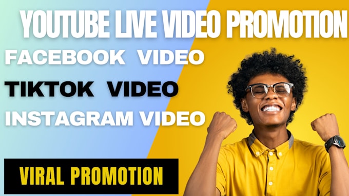 Gig Preview - Promote your youtube live, tiktok, facebook, instagram video to active audiences