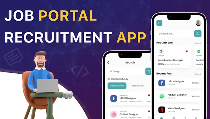 Gig Preview - Build job portal app, job seekers app, recruitment portal app, job posting app